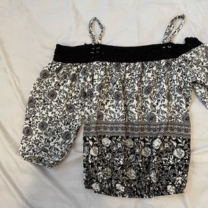 Off the shoulder top with straps